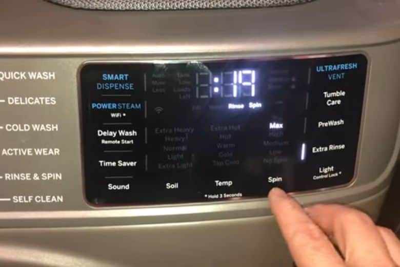 how do i make my ge washing machine spin only